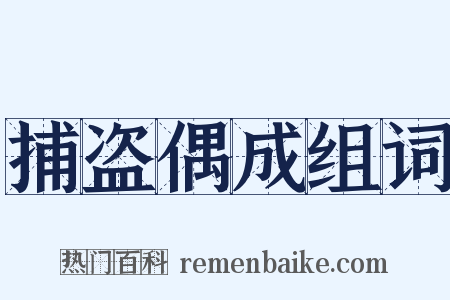 捕盗偶成组词是什么意思的图片